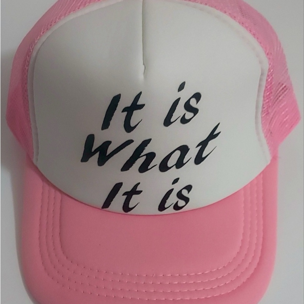 It is What It You is Hat Confidence Hat Baseball Meshback Trucker Hat Pink